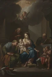 Prezentační skica pro "Svatou rodinu se svatými Annou, Joachimem a Janem Křtitelem" (pro Santa Maria in Via Lata, Roma)
