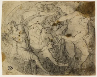 Studie pro Saint Michael Casting Out Lucifer