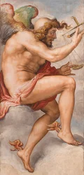 Kairos (čas příhodné příležitosti), freska Francesca de Rossiho (1510-1563), kolem roku 1544, Palazzo Vecchio, Florencie