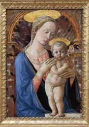 Panna a dítě, obraz od Francesca di Stefana, známého jako Pesellino (asi 1422-1457). Fotografie, KIM Youngtae, Lyon, Musee des Beaux Arts de Lyon.