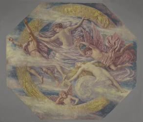 Diana a její služebníci mezi souhvězdími, kolem roku 1894