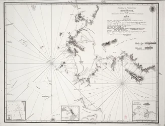 Mapa výběžku Boodroom s Karabaghla ostrovy a severním výběžkem ostrova Kos ... Francis Beaufort F.R.S. ... 1811