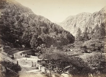 Beddgelert, průsmyk Aberglaslyn, od silnice (515)