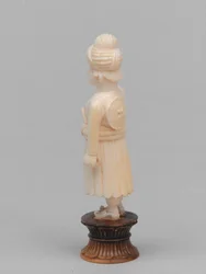 Černý pěšec, šachová figurka, Indie, kolem roku 1820