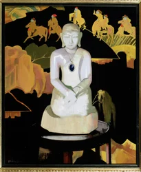 Buddha (černá a zlatá), kolem roku 1929-30