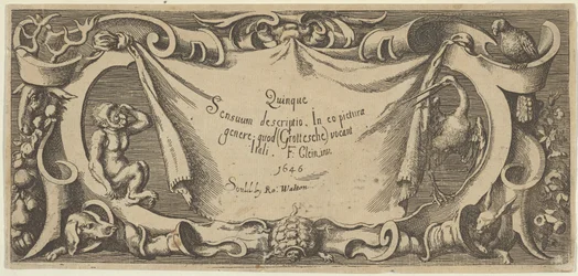 Titulní štítek, od Five Senses Five Senses, ca. 1655