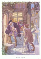 Bedlam Beggars (barevná litografie)