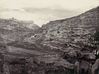 Mount Moriah, Jeruzalém, od Studny En Rogel, ca. 1857.