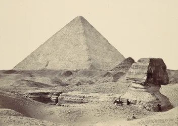 Sphynx a Velká pyramida, Geezeh, 1857.