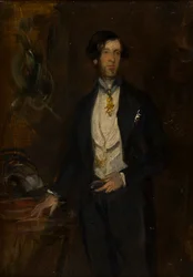 Portrét Alberta, Lord Londesborough (1805-1860), kolem 1825-60 (olej na palubě)