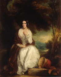Portrét Eleonory, manželky 4. vévody z Northumberlandu, kolem roku 1844 (olej na plátně)