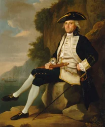Kapitán sir Edward Vernon (1723-1794), polovina 18. století (olej na plátně)