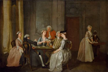 Hraní na Quadrille, 1740-50.