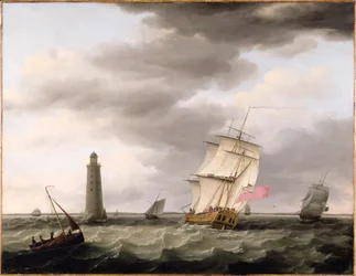 Muž války kolem Eddystonského majáku, kolem roku 1773