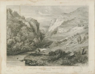 Dovedale - krajina: rytina, nd [c 1823] (tisk)