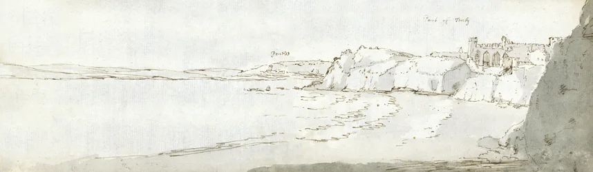 Přístav Tenby, asi 1678 (akvarel a hnědá tuš na papíře)