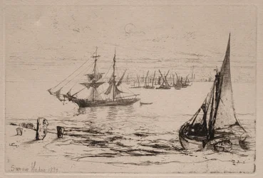 Brig at Anchor, 1879.