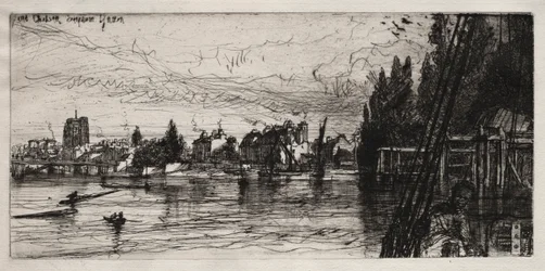 Starý kostel Chelsea, 1865.