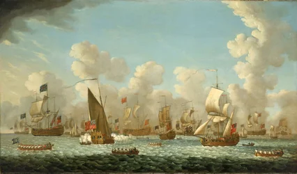 Námořní časopis ve Spitheadu (Anglie), 1767. Olej na plátně