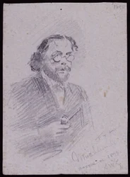 Portrét JT Micklethwaite, cca 1893 (tužka na papíře)