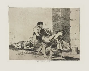 Na hřbitov. (Na hřbitov.), pl. 56 ze série The Disasters of War