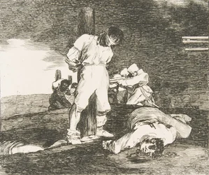 Deska 15 z The Disasters of War Los Desastres de la Guerra: A není pomoci...., 1810.