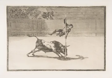 Talíř 20 z Tauromaquia: Hbitost a smělost Juanita Apiñaniho v [ringu] ..., 1816.