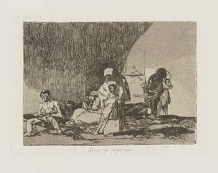 Zdravý i nemocný. (Zdraví a nemocní.), pl. 57 ze série The Disasters of War