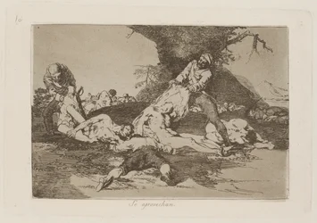 Se aprovechan (Využívají je), pl. 16 ze série Los desastres de la guerra (The Disasters of War)