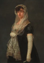 Mladá dáma na sobě Mantilla a Basquina, c. 18001805.