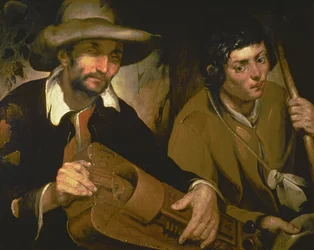 Slepý hráč Hurdy-Gurdy, kolem roku 1640