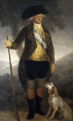 Portrét španělského krále Karla IV. (1749-1819), konec 18. století, od Francisca Goyi, olej na plátně, 209x126 cm