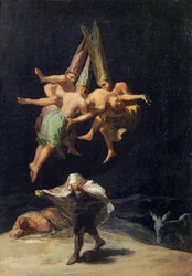 Vol de Sorcieres – Čarodějky v letu od Francisca de Goyi (1746-1828)