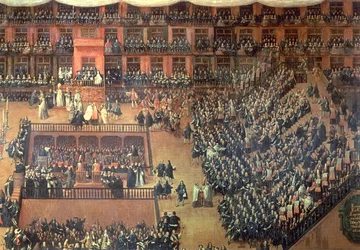 Auto de Fe na Plaza Mayor, Madrid, 30. června 1680 (detail)