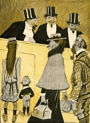 Ztracená anglická rodina se ptá na cestu v Opeře, 1903