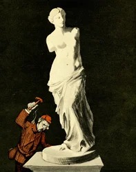 Nekulturní Angličan se odtrhává u Venuše de Milo, 1903