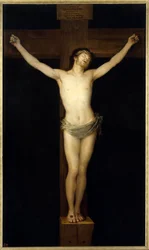Ukřižovaný Kristus. Obraz Francisca de Goyi y Lucientese (1746-1828), 19. století. Rozměry: 2.55 x 1.54 m. Madrid, Museo del Prado