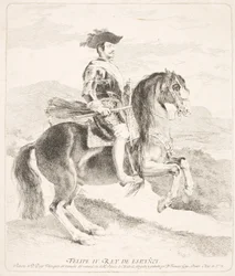 Filip IV., španělský král, na koni