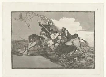 Stierenjacht te paard Jak staří Španělé lovili býky na koních na poli Stierenvechten (název série) Býčí zápasy (název seriálu)