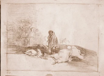 The Disasters of War: Nikdo mu nepomáhá (přípravná kresba