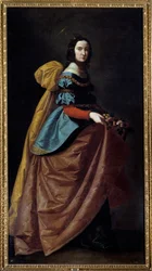 Vyobrazení sv. Alžběty Portugalské (1271-1336) (nebo sv. Cassildy z Burgosu) Obraz Francisco de Zurbaran (1598-1664) 1640 Madrid, Prado Museum