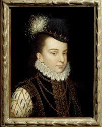 Portrét Francoise Herkula z Francie, vévody z Alenconu (1554-1584). Malba z dílny Francoise Cloueta (1515-1572)