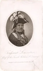 Toussaint Louverture (asi 1743-1803), vůdce francouzských povstalců v Saint-Domingue, vyryl Holl, vydal H. D. Symonds, 1802