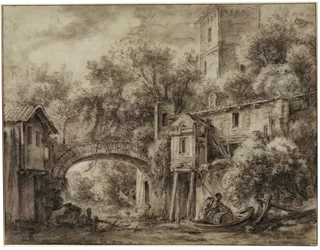 Architektonické capriccio s mlýnem v Quiquengrogne u Charentonu