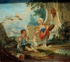 Malba Králičího učence od Francoise Bouchera (1703-1770)