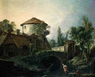 Větrný mlýn, asi 1750 (olej na plátně)