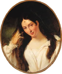 Portrét operní pěvkyně Marie Malibran-Garcia 1808-1836 jako Desdemona,