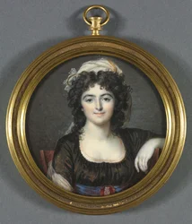 Portrét ženy v hnědých šatech, 1795.
