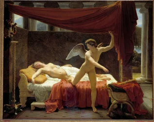 Amor a Psyché, obraz Édouarda Picota (1786-1868), 1817, 2,33 x 2,91 m