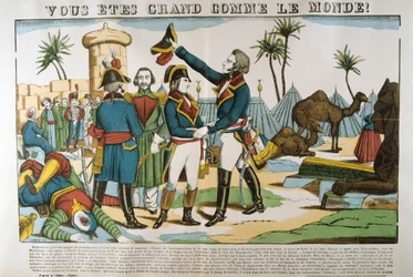 Napoleon a generál Kleber na výpravě do Egypta, 1798, c1835